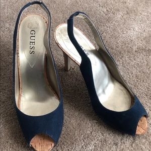 Guess Navy Blue Heels